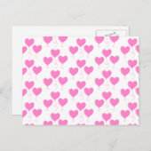 Romantic roze hemelballoons patroon. briefkaart (Voorkant / Achterkant)