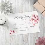 Romantic Roze kerry blossom florale chic RSVP Kaartje<br><div class="desc">Deze romantische en delicate bruiloft RSVP,  die is creëer om te passen aan ons collectie "Roze Cherry Blossom Wedding",  heeft een stijlvol en stijlvol bloemontwerp met een roze waterverf kersbloesem,  aangevuld met donkergrijze kalligrafie en serif lettertypen voor een romantisch maar modern uiterlijk.</div>