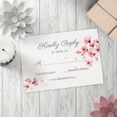 Romantic Roze kerry blossom florale chic RSVP Kaartje