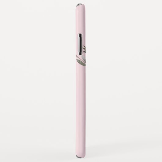 Romantic Roze Kerstmis Floral iPhone XS Max Hoesje (Achterkant/rechts)