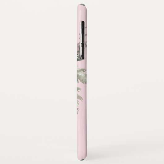 Romantic Roze Kerstmis Floral iPhone XS Max Hoesje (Achterkant/links)