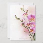 Romantic Roze Orchideeën Uw Uitnodiging van de Geb (Achterkant)
