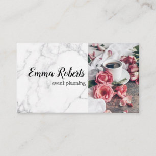 Romantic Roze oude Roos Rustic Business Card Visitekaartje