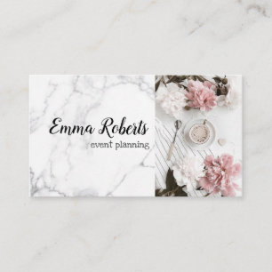 Romantic Roze oude Roos Rustic Business Card Visitekaartje