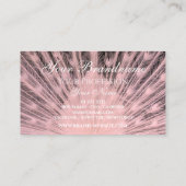 Romantic  roze pacock op zwarte aangepaste Logo Visitekaartje (Achterkant)