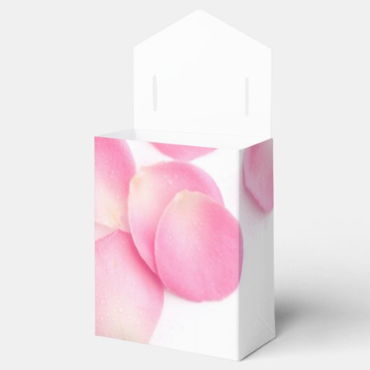 Romantic Roze Pedals voor Vor Box Bedankdoosjes (Geopend)