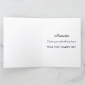 Romantic Roze Persoonlijk huwelijksvoorstel Kaart (Binnen)