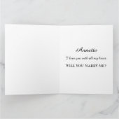 Romantic Roze Persoonlijk huwelijksvoorstel Kaart (Binnen)