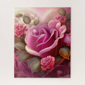 Romantic Roze Rose Jigzaag Puzzle Legpuzzel (Verticaal)