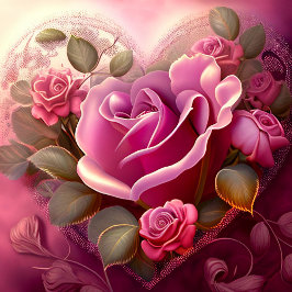 Romantic Roze Rose Jigzaag Puzzle Legpuzzel