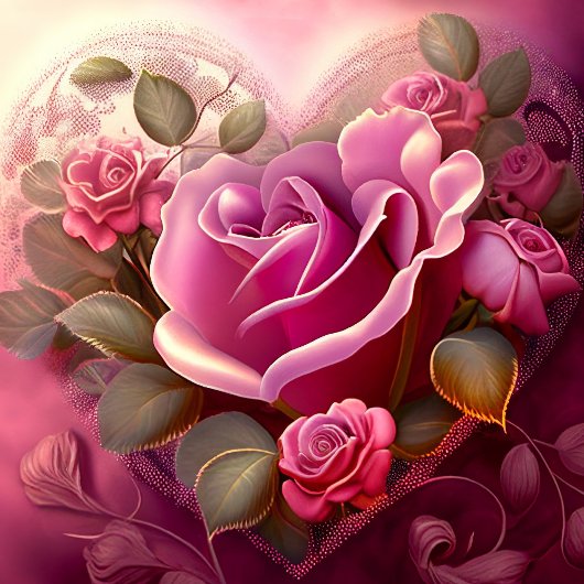 Romantic Roze Rose Jigzaag Puzzle Legpuzzel