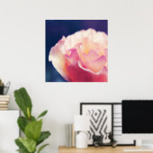 Romantic Roze Rose op Canvas Macro Abstract Poster (Thuiskantoor)