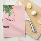 Romantic Roze Roses gepersonaliseerd Theedoek (Quarter Fold)