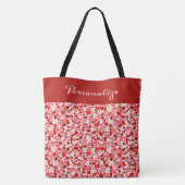 Romantic roze roze ontwerp op maat tote bag (Achterkant)