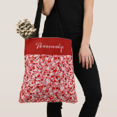 Romantic roze roze ontwerp op maat tote bag (Dichtbij)