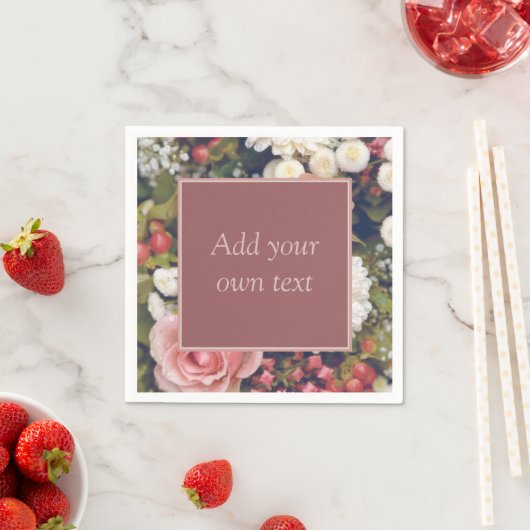 Romantic roze rozen aangepaste tekstventilator Bou Servet (Insitu)