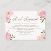 Romantic Roze Waterverf Flowers Book Request Kaart (Voorkant)