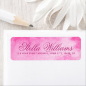 Romantic roze waterverf kalligrafie script etiket (Insitu)