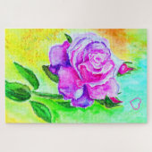 Romantic Roze - Waterverf Legpuzzel (Horizontaal)