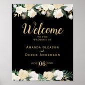 Romantic Rozen Wedding Theme Welkomstteken 8x10 Poster (Voorkant)