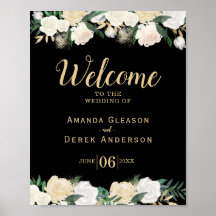 Romantic Rozen Wedding Theme Welkomstteken 8x10