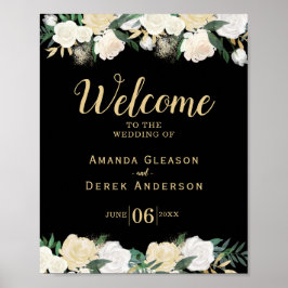Romantic Rozen Wedding Theme Welkomstteken 8x10 Poster