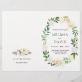 Romantic Rozen Woodland Wedding Programs (Voorkant)