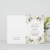 Romantic Rozen Woodland Wedding Programs (Staand voorkant)