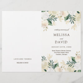 Romantic Rozen Woodland Wedding Programs