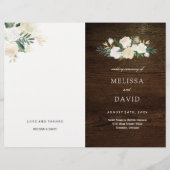 Romantic Rozen Woodland Wedding Programs (Voorkant)