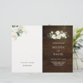 Romantic Rozen Woodland Wedding Programs (Staand voorkant)