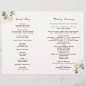 Romantic Rozen Woodland Wedding Programs (Achterkant)