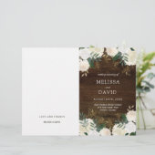 Romantic Rozen Woodland Wedding Programs (Staand voorkant)