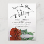 Romantic Rust Oranje Roos Wedding Save the Date Aankondigingskaart (Voorkant)