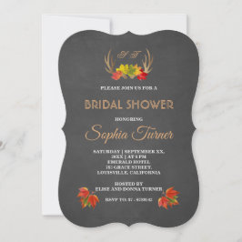 Romantic Rustic Antlers Herfst Vrijgezellenfeest Kaart