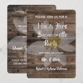 Romantic & Rustic Bachelor/Bachelorette Party Kaart