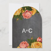 Romantic Rustic Chalkboard Heirloom Rozen Kaart (Achterkant)