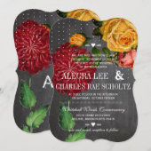 Romantic Rustic Chalkboard Heirloom Rozen Kaart (Voorkant / Achterkant)