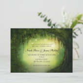 Romantic Rustic Enchanted Forest Tree Invitations Kaart (Staand voorkant)