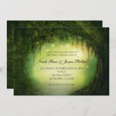 Romantic Rustic Enchanted Forest Tree Invitations Kaart (Voorkant / Achterkant)