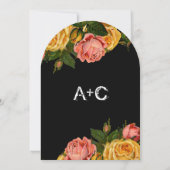 Romantic Rustic Heirloom Rozen op zwart Kaart (Achterkant)