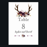 Romantic Rustic Marsala Floral Table Number Kaart<br><div class="desc">Romantic,  Rustic Marsala Floral Craft Paper autoontwerp. Uniek kaartontwerp met waterverf marsala floral bouquets,  hartpijlen met bloem als verdeler,  op een ambachtelijk papier als achtergrond. Het gebruik past hulpmiddel aan om uw info toe te voegen. Ga voor overeenkomende objecten naar het Collectie Rustic Marsala Floral Craft Paper Wedding.</div>