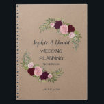 Romantic, Rustic Marsala Floral Wedding Planner Notitieboek<br><div class="desc">Romantic,  Rustic Marsala Floral Craft Paper-kaartontwerp. Uniek kaartontwerp met waterverf marsala floral bouquets,  hartpijlen met bloem als verdeler,  op een ambachtelijk papier als achtergrond. Het gebruik past hulpmiddel aan om uw info toe te voegen. Ga voor overeenkomende objecten naar het Collectie Rustic Marsala Floral Craft Paper Wedding.</div>