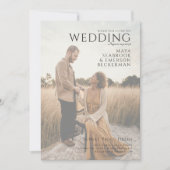 Romantic Rustic Photo Wedding Kaart (Voorkant)