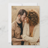 Romantic Rustic Photo Wedding Kaart (Achterkant)