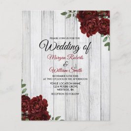 Romantic Rustic Red Rose Budget Weddenschap
