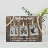 Romantic & Rustic Vow Renewal met foto's Kaart (Staand voorkant)