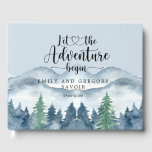 Romantic Rustic Waterverf Mountains Trees Wedding Gastenboek<br><div class="desc">Lush waterverf in blues en groens bergbos met het thema bruiloft gastenboek voor je trouwherinneringen.</div>