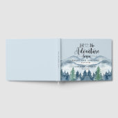 Romantic Rustic Waterverf Mountains Trees Wedding Gastenboek (Volledig)
