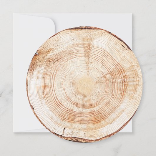 Romantic Rustic Wedding Wood Tree Bark Kaart (Achterkant)